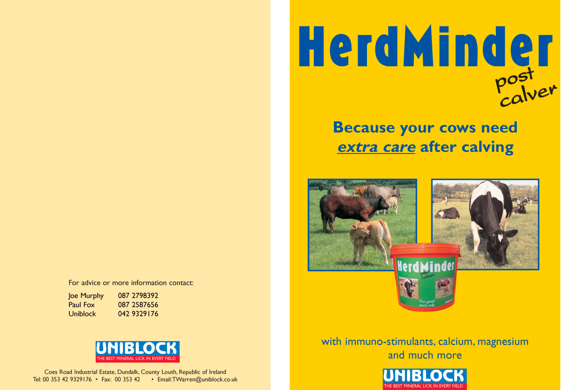 Uniblock Herdminder leaflet